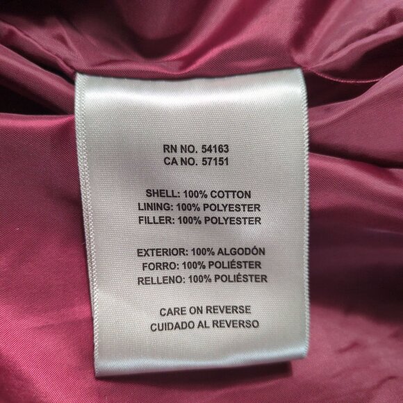 Levi’s Strauss Mens XL Corduroy Puffer Jacket Burgundy Maroon Winter - Picture 9 of 11